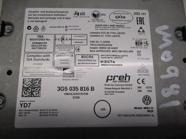 GPS / pièces de navigation VW PASSAT Estate (3G5, CB5)