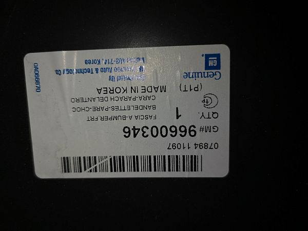 Forkofanger udvendig del CHEVROLET