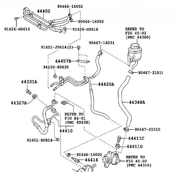 Power steering hoses TOYOTA LAND CRUISER AMAZON (_J1_)