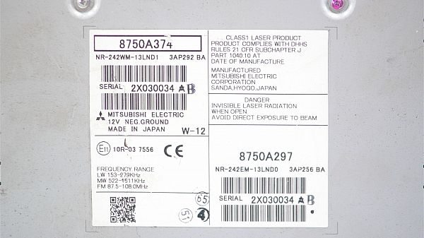 Gps/navigationsdele MITSUBISHI OUTLANDER III (GG_W, GF_W, ZJ, ZL, ZK)