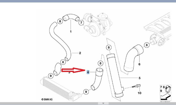 Turbo Ladeluftschlauch BMW 5 Touring (E39)