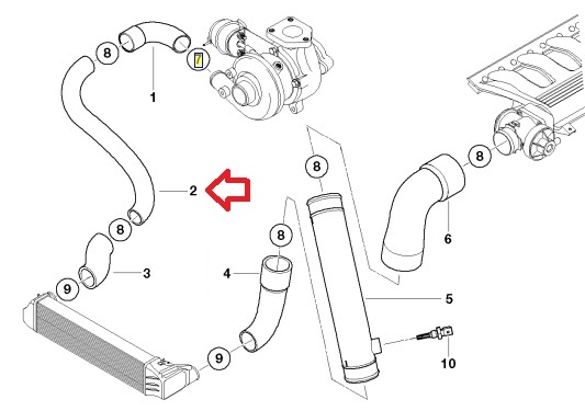 Turbo Ladeluftschlauch BMW