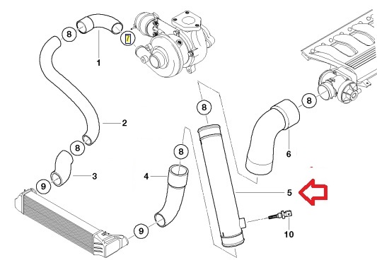 Turbo Ladeluftschlauch BMW