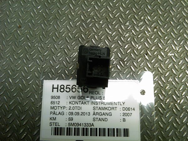 Switch - dashboard light VW GOLF PLUS (5M1, 521)