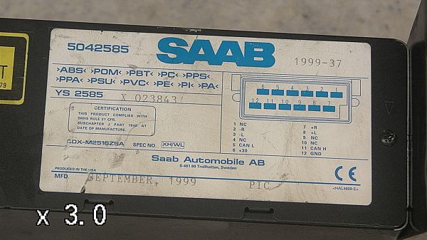 Audio SAAB 9-5 (YS3E)