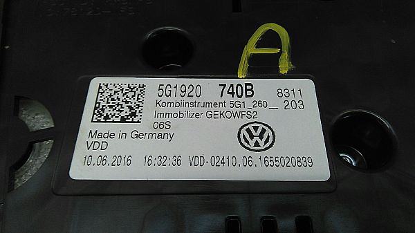 INSTRUMENT KOMPLETT VW GOLF VII (5G1, BQ1, BE1, BE2)