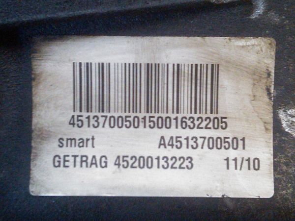 Automatische versnellingsbak SMART FORTWO Coupe (451)