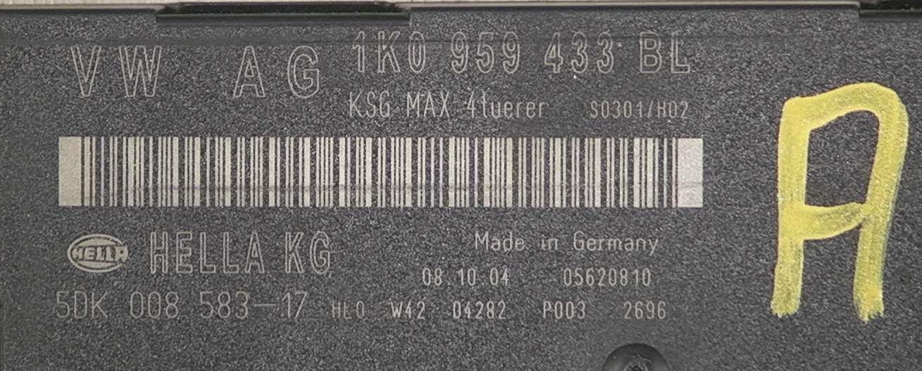 Komfort steuergerät VW GOLF V (1K1)