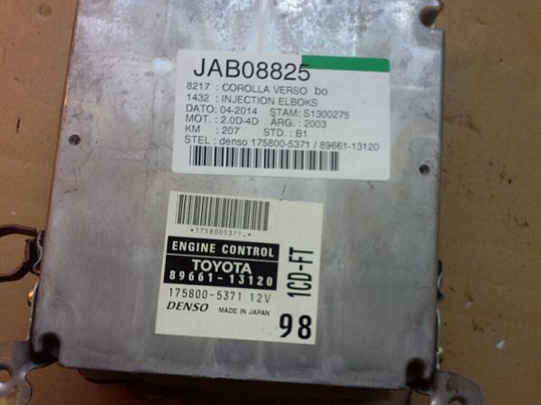 motorstyringsenhed (ECU) TOYOTA COROLLA Verso (_E12_)