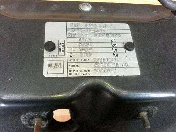 Lock plate FIAT DOBLO MPV (119_, 223_)