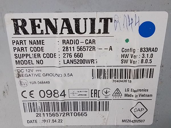 Gps/navigationsdele DACIA LODGY (JS_)