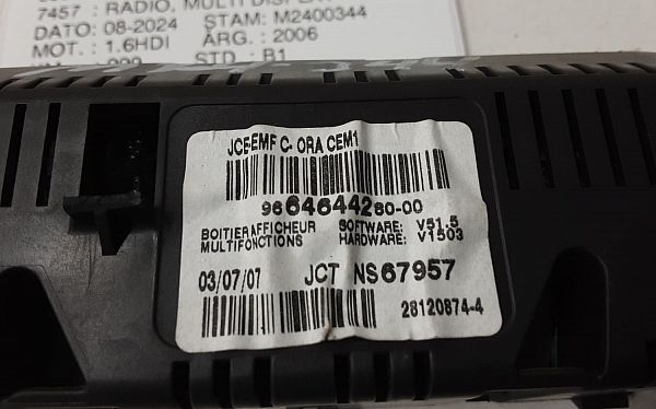 9664644280: Display, Electrical clock, Radio multi display