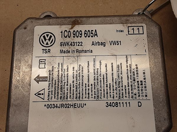 Airbag Boitier commande VW TRANSPORTER Mk V Box (7HA, 7HH, 7EA, 7EH)
