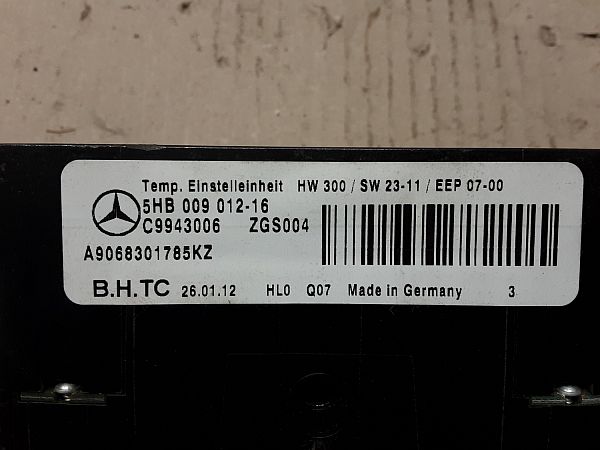 Varmeapparat panel(regulering) MERCEDES-BENZ SPRINTER 3-t Box (906)