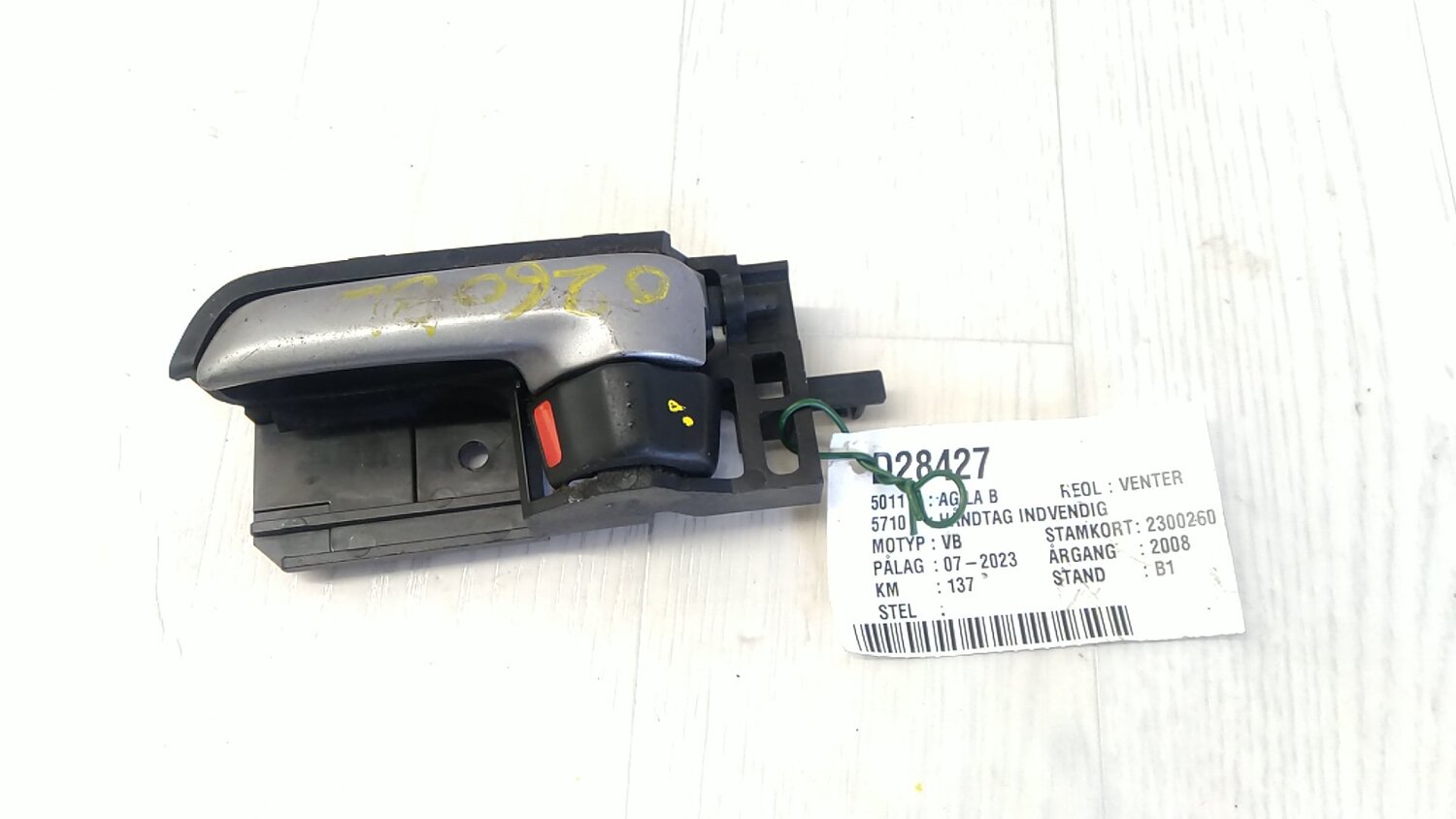 Klamka – wewnętrzna OPEL AGILA (B) (H08)