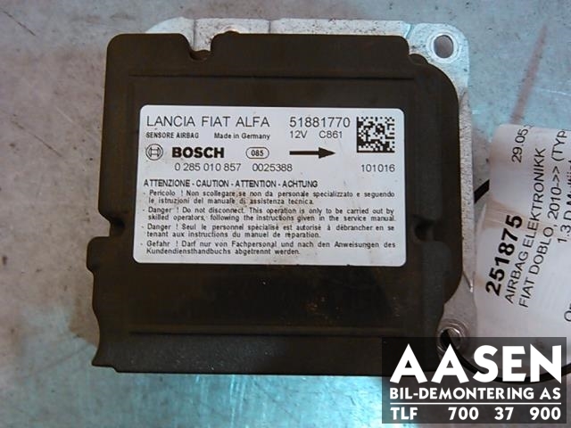 Airbag elektronikkenhet FIAT DOBLO Box Body/Estate (263_)