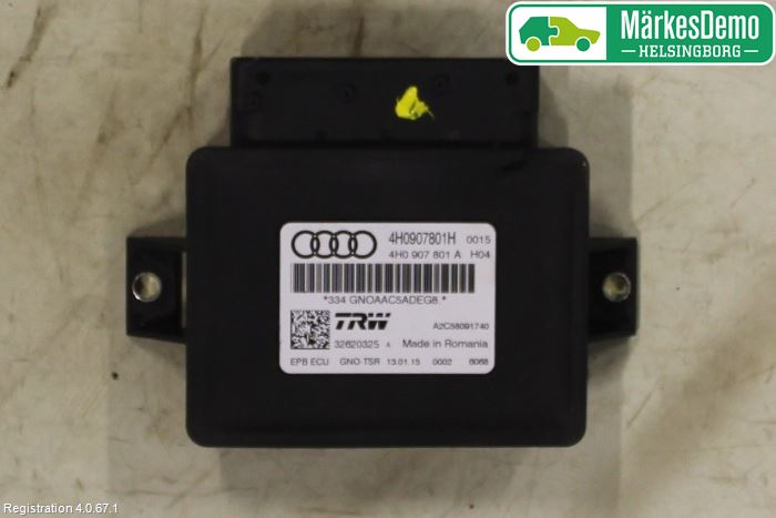 Parkeringsbremsemodul / styrboks (EPB) AUDI A6 (4G2, 4GC, C7)