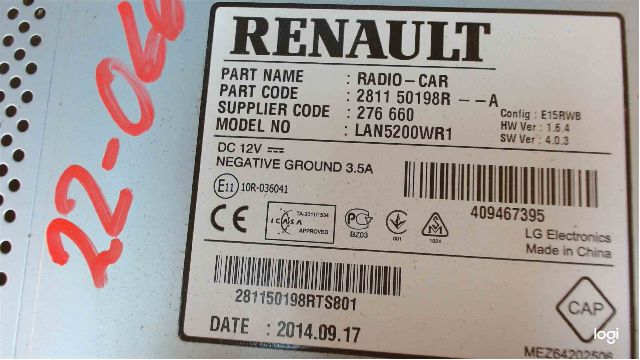 Audio RENAULT TRAFIC III Box (FG_)