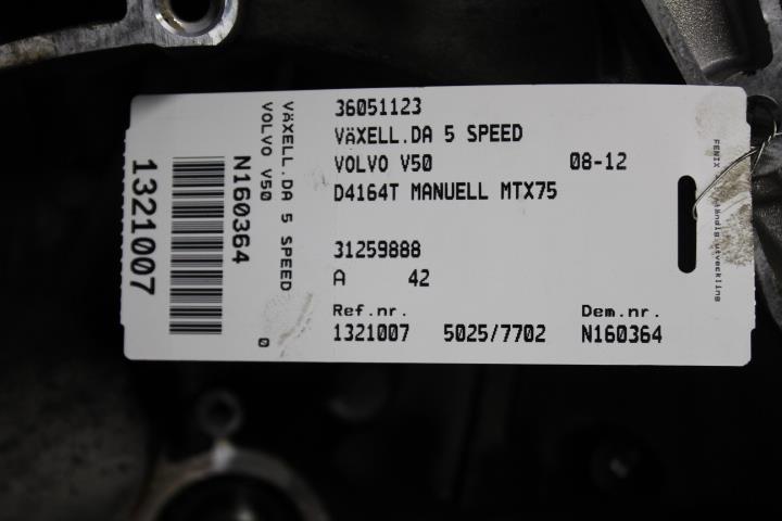 Boîte de vitesse manual VOLVO V50 (545)