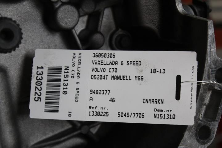 Boîte de vitesse manual VOLVO C70 II Convertible (542)