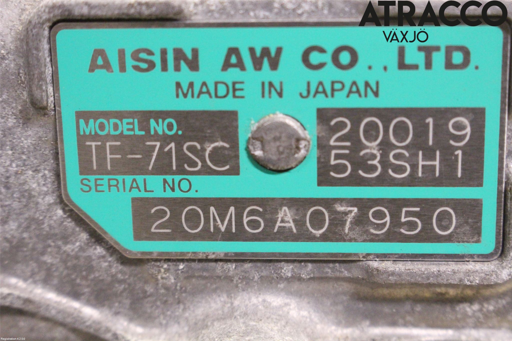 Suzuki SX4 S-Cross (JY) Automatic gearbox TF71SC, 20019-53SH1