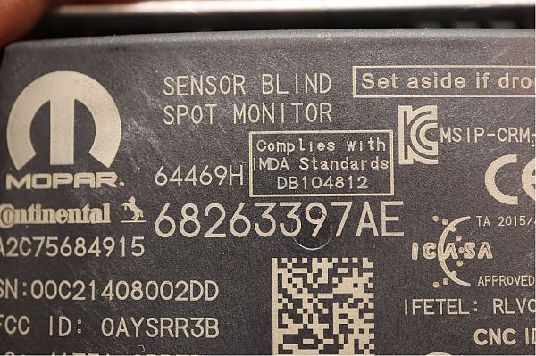 Sensor radar / aktiv kollisionsbeskyttelse RAM 1500 Crew Cab Pickup (DT)