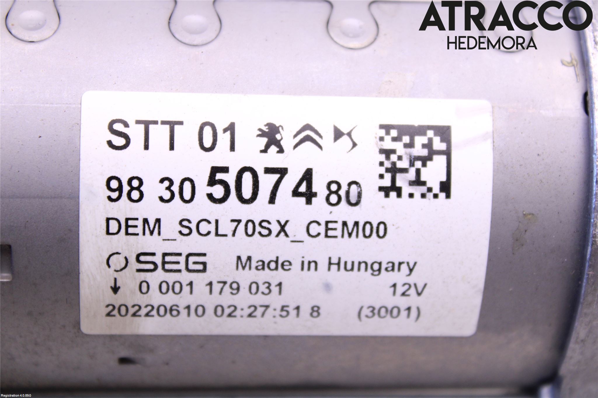 Peugeot 2008 II (U_) Anlasser 9830507480, 98 305 074 80, 16 384 637 80