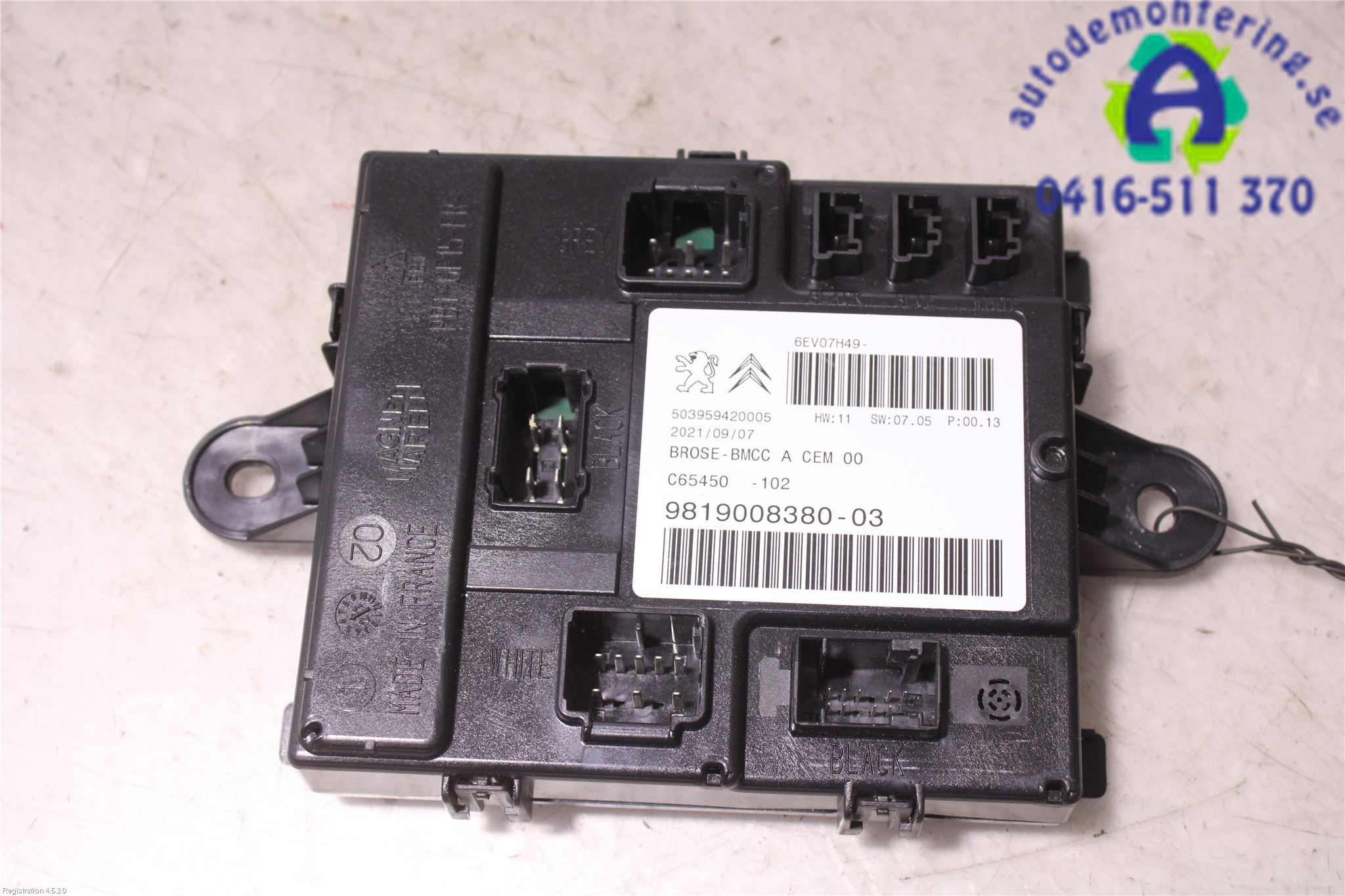 9819008380-03: Relay - various, Comfort Control Module