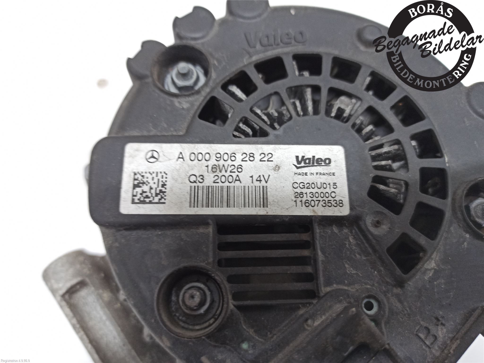 Mercedes-Benz オルタネーター A 000 906 28 22 Mercedes-Benz C-CLASS T-Model (S205) Alternator A0009062822, A 000