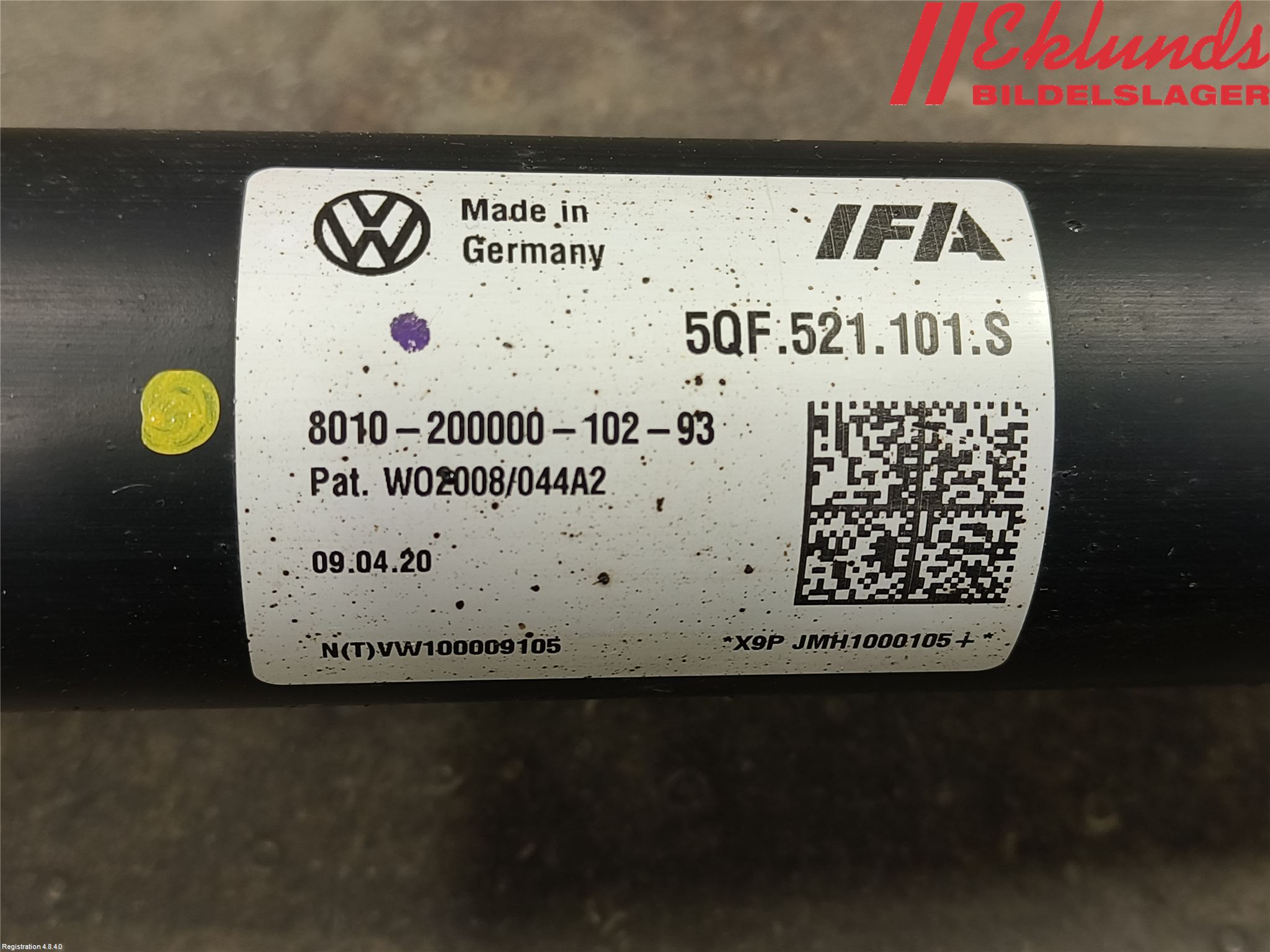 VW TIGUAN (AD1) Cardan 5QF521101S, 5QF 521 101 S