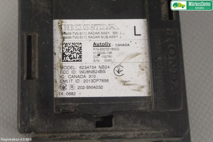 Honda CIVIC IX (FK) sensor radar 6234734NB24 - Autoparts24