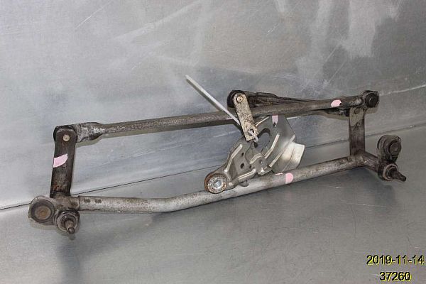 Windshield wiper linkage and motor