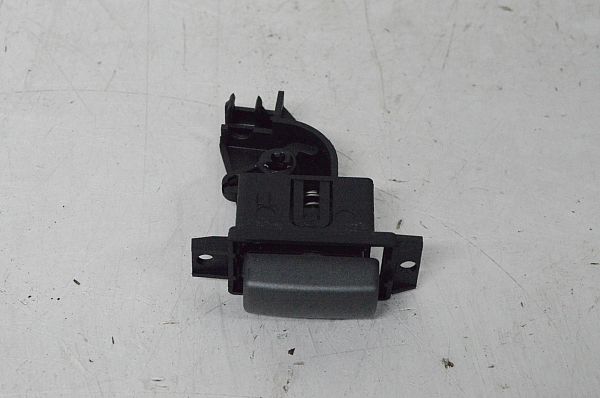 Glove box handle, opening button