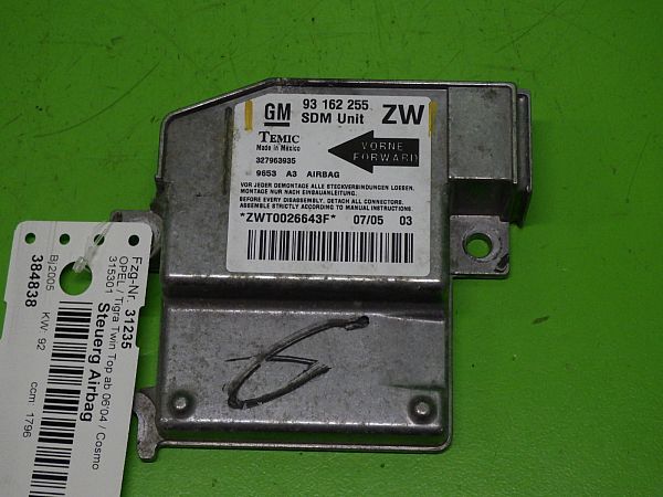 Steuergerät Airbag OPEL TIGRA TwinTop (X04)
