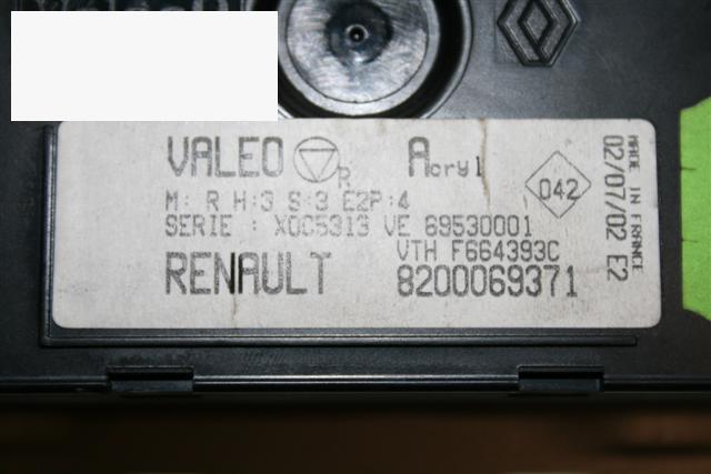 Panel klimatyzacji RENAULT CLIO Mk II (BB_, CB_)