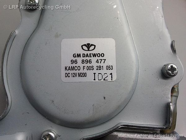 Rear screen wiper engine CHEVROLET MATIZ (M200, M250)