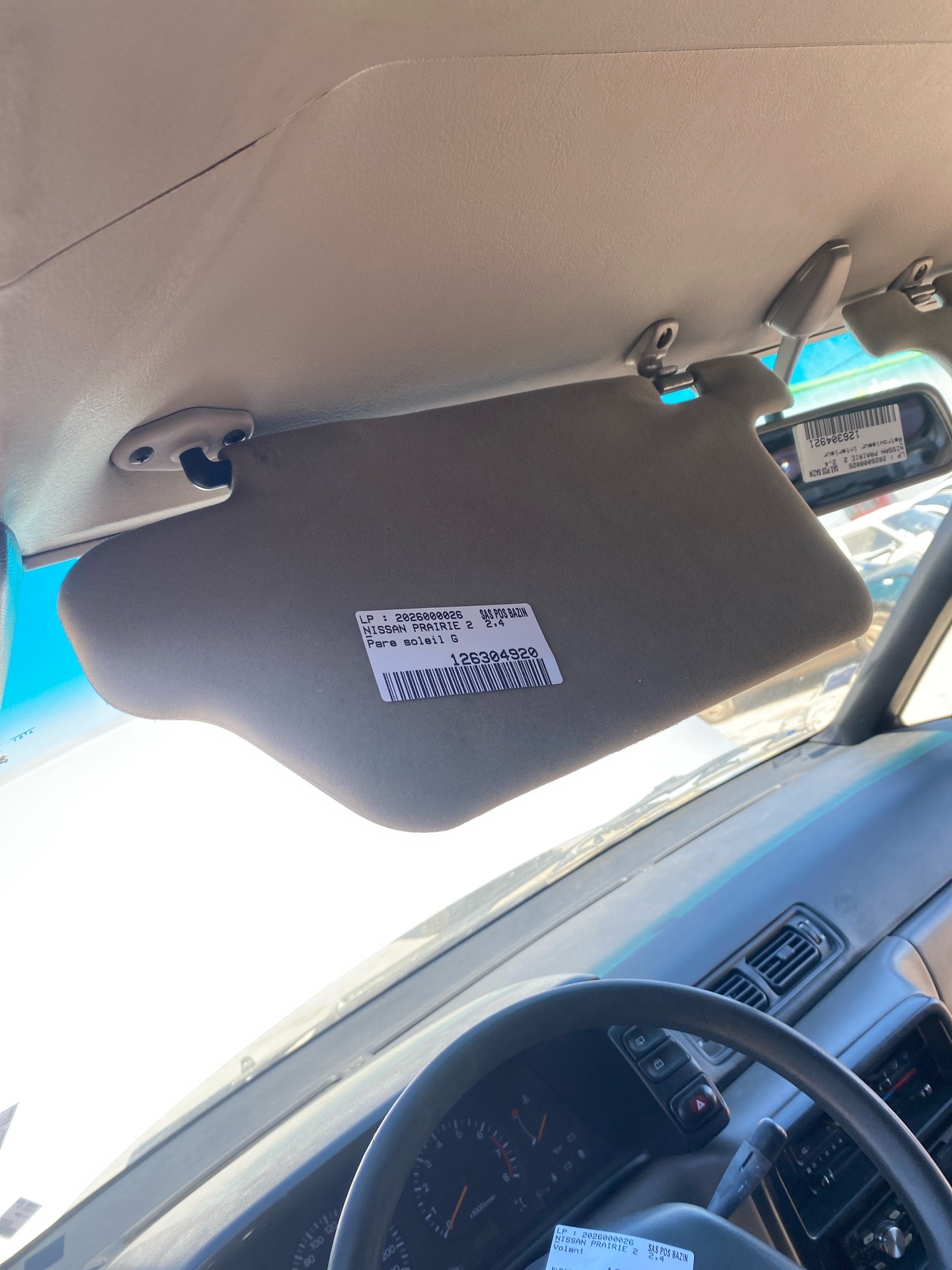 Sonnenblende NISSAN PRAIRIE PRO (M11)