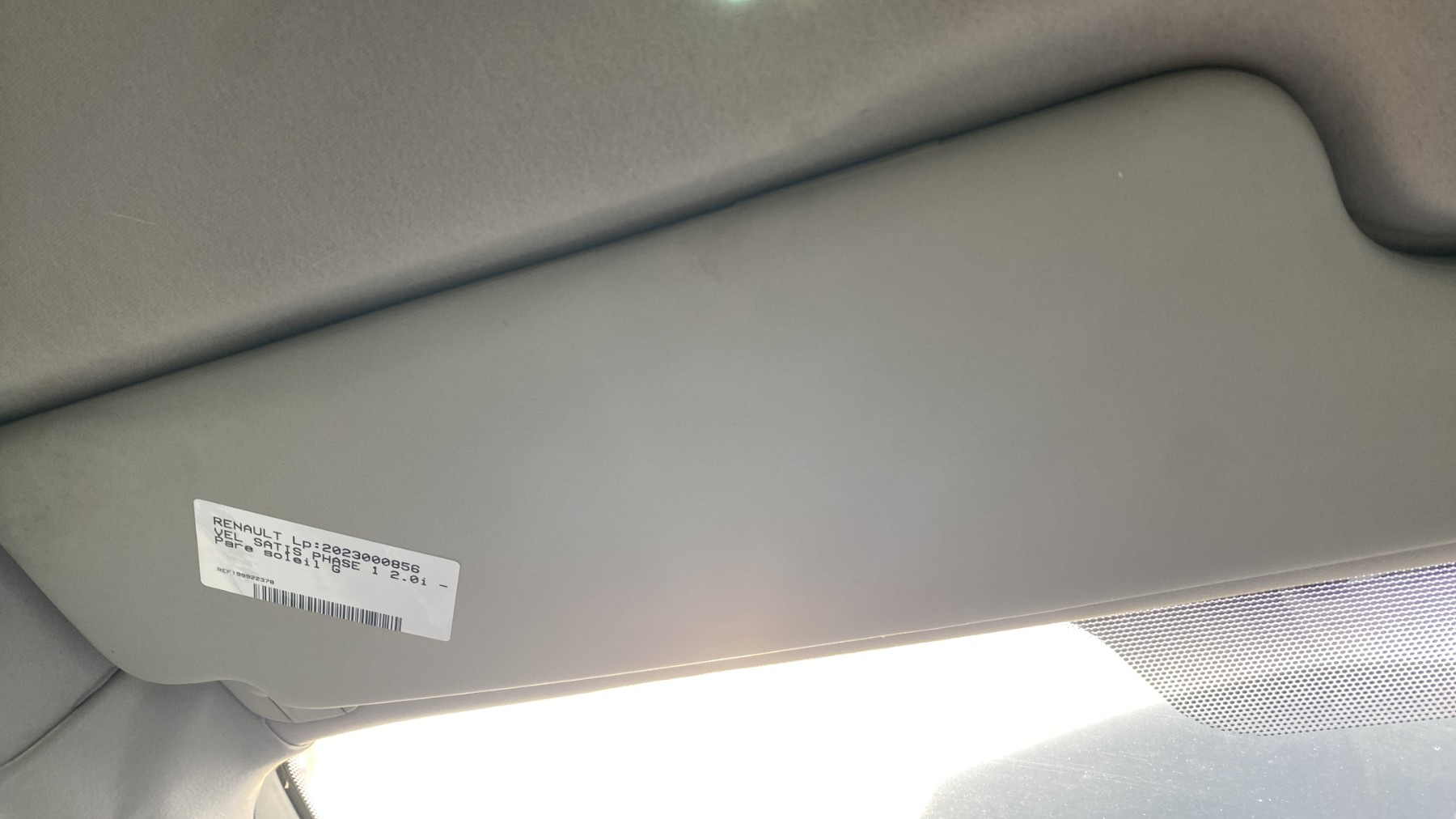 Sonnenblende RENAULT VEL SATIS (BJ0_)