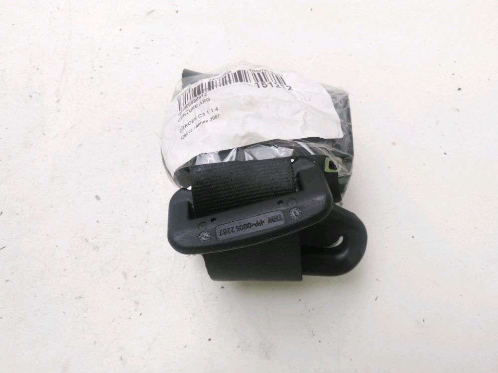 Ceinture Arrière Gauche Pour Citroën C3 Pluriel - Référence 041077, Pièce D'origine Occasion