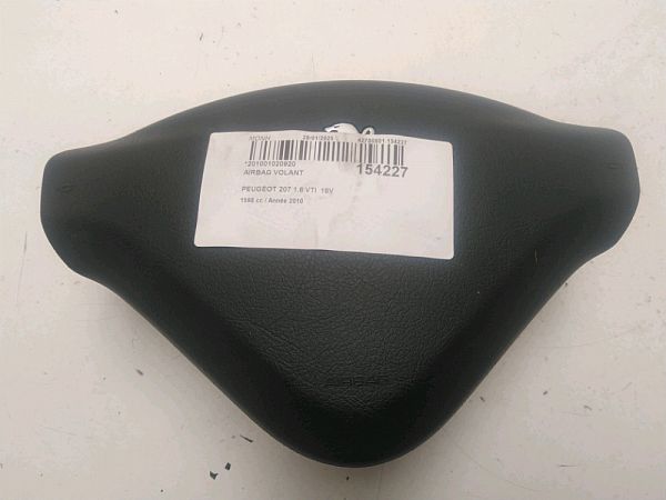 Airbag Volant Peugeot 207 1.6 HDI 110CV Phase 1 - Référence 96500674ZD, Occasion